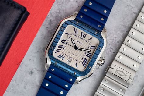 cartier watch blue face